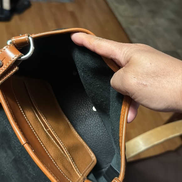 Dooney & Bourke Two-Tone Leather Shoulder Bag - Picture 9 of 9